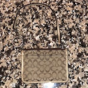 Authentic COACH ID/credit card wristlet